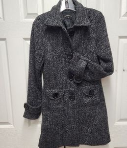 Poetry Clothing Long Grey Button Coat